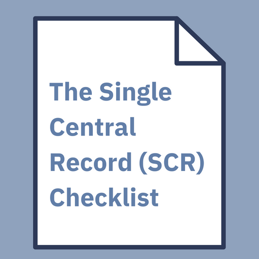 The Single Central Record (SCR) Checklist for Practice (September 2024)